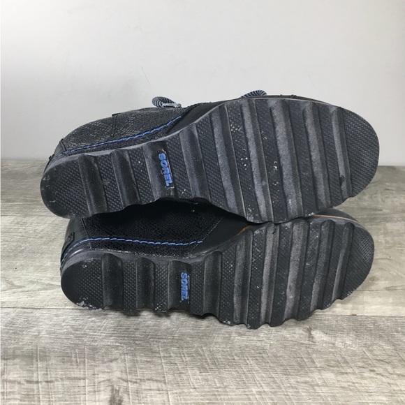 Sorel Women’s NL2264 Black Leather Premium Hidden Wedge Ankle Boots Size 10 - Picture 8 of 11